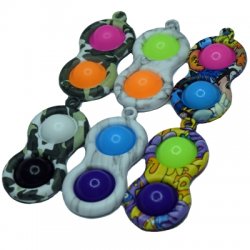 Graffiti Simple Dimple Keyring Push Pop It Fidget Bubble Toy