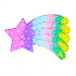 Shooting Star Pastel Push Pop It Sensory Fidget Bubble Toy Kids