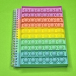 Pop It Notebook Sensory Writing Book Fidget Toy (60 Bubbles)