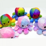 Reversible Mood Octopus Plush Toy (Tie-Dye or Rainbow Colours)