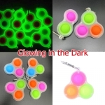 Glow In The Dark Simple Dimple Keyring Push Pop It Fidget