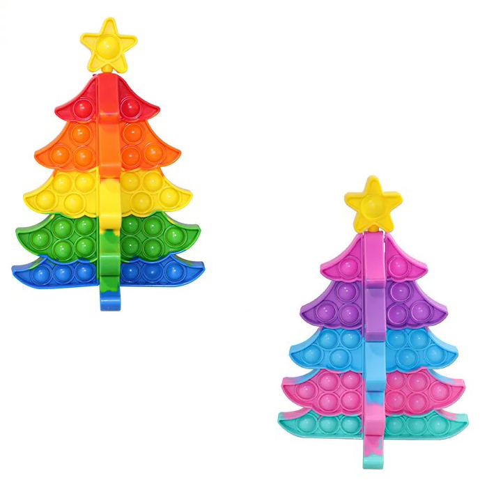 Christmas Tree 3D Puzzle Push Pop It Fidget Bubble Toy Kids - Click Image to Close