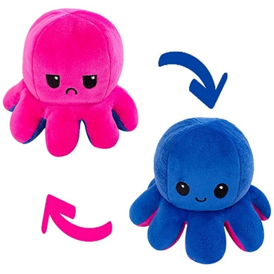 Reversible Mood Octopus Plush Toy (Multiple Colours) TikTok - Click Image to Close