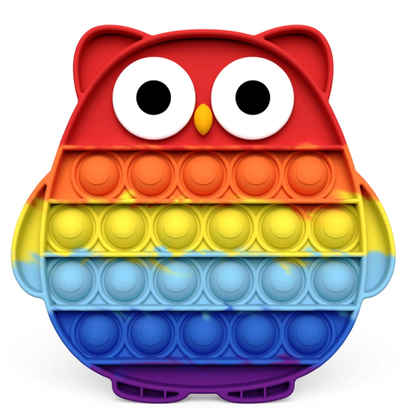 Owl Push Pop It Sensory Fidget Bubble Toy for Kids - Click Image to Close