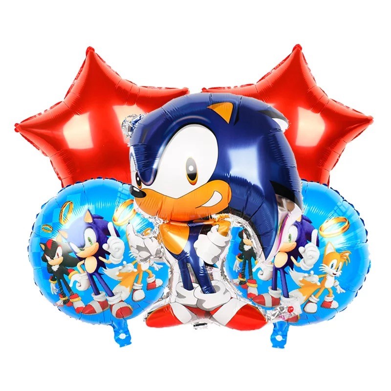 Sonic The Hedgehog Foil Balloons Birthday Party Helium - Click Image to Close